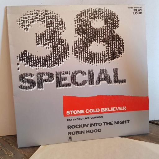 38 Special STONE COLD BELIEVER extened live version. VINYL 12" 3 TRACK single. AMSP7535