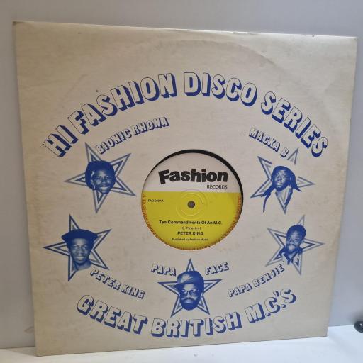 PETER KING Step On The Gas (Hit The Road Don) / Ten Commandments Of An M.C. 12" single. FAD029