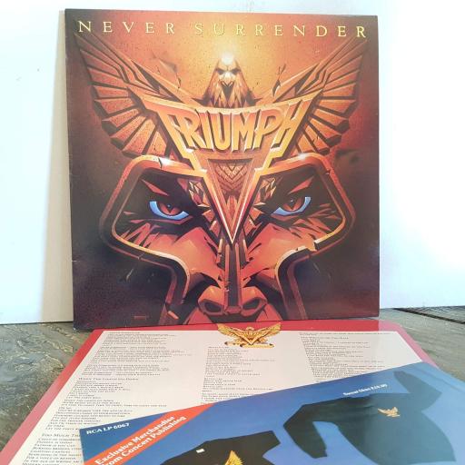 TRIUMPH never surrender. VINYL 12" LP. RCALP6067