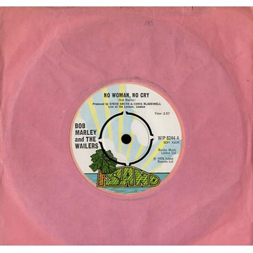 BOB MARLEY AND THE WAILERS No woman no cry, Kinky reggae, 7" vinyl SINGLE. WIP6244