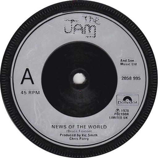 THE JAM news of the world, 7 inch single, 2058 995