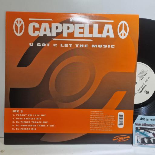 CAPPELLA You Got To Let The Music Internal Dance IDX 3, 5 TRACK 12 SINGLE