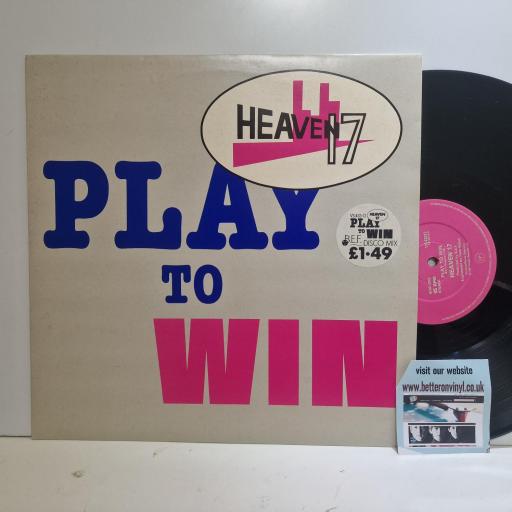 HEAVEN 17 Play To Win, Virgin Records VS 433-12, 2 Track 12 Single
