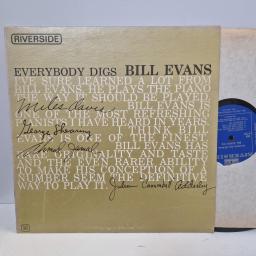 BILL EVANS TRIO Everybody Digs Bill Evans, Riverside Records RLP 12-291, 12 LP, Reissue, Mono