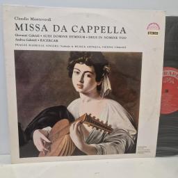 CLAUDIO MONTEVERDI / ANDREA GABRIELI / GIOVANNI GABRIELI PRAGUE MADRIGAL SINGERS, MUSICA ANTIQUA, VIENNA Missa Da Cappella / Ricercar / Audi Domine Hymnum Deus In Nomine Tuo, Supraphon SUA ST 50558, 12 LP (Stereo)