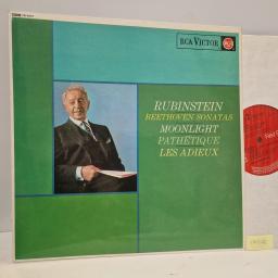 LUDWIG VON BEETHOVEN, ARTUR RUBINSTEIN Beethoven Sonatas, Moonlight, Pathetique, Les Adieux, RCA Victor Red Seal SB 6537. 12 LP