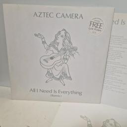 AZTEC CAMERA All I Need Is Everything (Remix), WEA 249 273-0, 2 Track 12 Limited Edition Single.