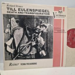 RICHARD STRAUSS, REINER, VIENNA PHILHARMONIC ORCHESTRA Till Eulenspiegel / Death Nad Transfiguration, RCA Victrola. 12 LP Mono