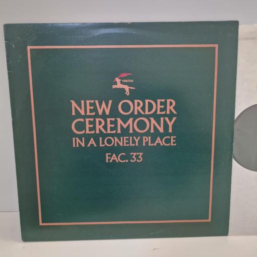 NEW ORDER Ceremony, Factory FAC33, 2 Track 12 Single, Green/Bronze Sleeve