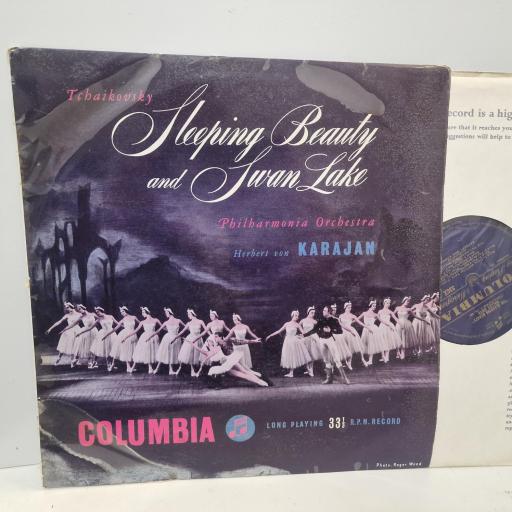 TCHAIKOSKY / PHILHARMONIA ORCHESTRA, HERBERT VON KARAJAN Sleeping Beauty And Swan Lake, Columbia 33CX 1065, 12 LP