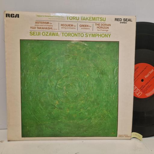 TORU TAKEMITSU SEIJI OZAWA / TORONTO SYMPHONY Requiem / Green / The Dorian Horizon, RCA Red Seal, 12 LP, Stereo