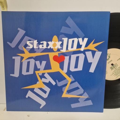 STAXX Joy, Champion Records CHAMP 12 303, 3 Track 12 Single (Remixes)