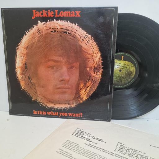 JACKIE LOMAX Is This What You Want? Apple Records SAPCOR 6, 12 LP