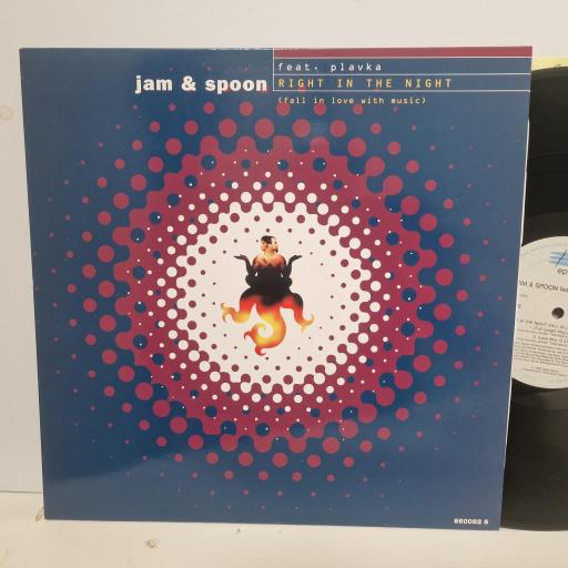 JAM & SPOON FEAT. PLAVKA Right In The Night (Fall In Love With Music), Epic 660082 6, 3 Track 12" Single