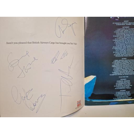 YES Yesshows BROCHURE FOR THE 1980 US TOUR  24-page tour SIGNED programme