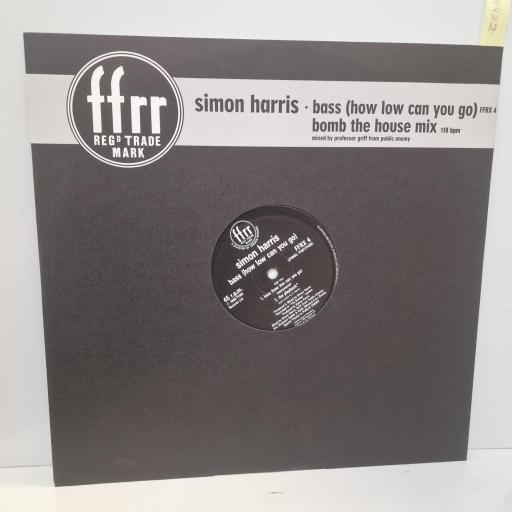 SIMON HARRIS Bass (How Low Can You Go) (Bomb The House Mix), FFRR FFRX 4, 3 Track 12 Single