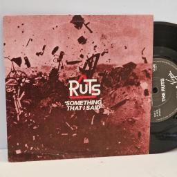 THE RUTS Something that I said, Give youth a chance 7” single. VS285