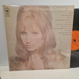 BARBRA STREISAND Barbra Streisand’s Greatest Hits, CBS 63921, 12” LP, Compilation, Orange Labels