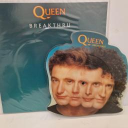 QUEEN Breakthru, Parlophone QUEEN PD 11, 2 Track 7” Single, Picture Disc, Shape