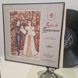 DONIZETTI, TULLIO SERAFIN, MARIA MENEGHINICALLAS, GIUSEPPE DI STEFANO, TIO GOBBI, CHŒURS, ORCHESTRE DU MAGGIO MUSICALE FIORENTIO Lucia Di Lammermoor, Columbia FCX 258 & 259, 12” LP, Mono, Box Set