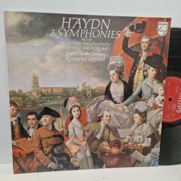 HAYDN, ENGLISH CHAMBER ORCHESTRA, RAYMOND LEPPARD 3 Symphonies No. 39 / No. 22 »The Philosopher« / No. 47 »The Palindrome« 12” vinyl LP. SAL3776