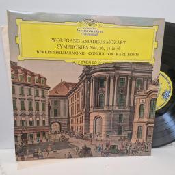 MOZART, BERLIN PHILHARMONIC, KARL BOHM Symphonies Nos. 26, 31 & 36 12” vinyl LP. 2850001