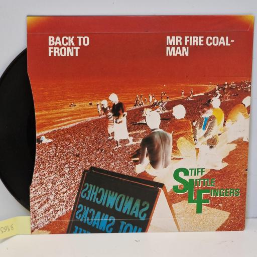 STIFF LITTLE FINGERS Back To Front / Mr Fire Coal-Man, Chrysalis CHS 2447, 2 Track 7” Single