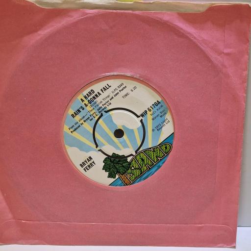 BRYAN FERRY 2.H.B., A hard rain’s a-gonna fall 7” single. WIP6270