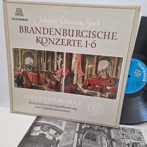 JOHANN SEBASTIAN BACH, CONCERTUS MUSICUS Branddenburgische Konzerte 1-6, Telefunken SAWT 9459/60-A, 12” LP, Box Set, Stereo