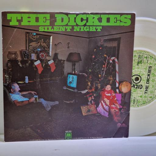 THE DICKIES Silent night, The sound of silence 7” single WHITE VINYL. AMS7403