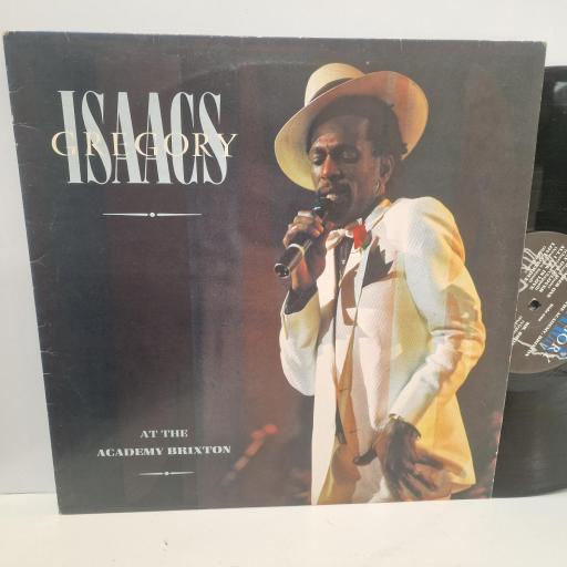 GREGORY ISAACS, Live At The Academy, Brixton, Rough Trade ROUGH 74, 12” LP, Black cover