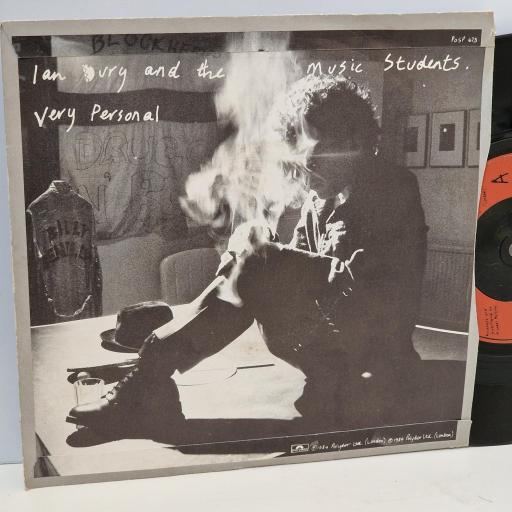 IAN DURY AND THE MUSIC STUDENTS Very personal, Ban the bomb 7 single. PSOP673