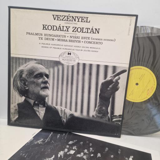 KODÁLY ZOLTÁN Psalmus Hungaricus Nyári Este (Summer Evening) Te Deum Missa Brevis Concerto, Hungaroton HLX 90053-55, 12” LP, Box Set