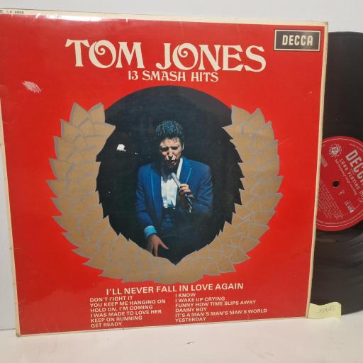 TOM JONES 13 Smash Hits, Decca LK 4909, 12” LP, Mono