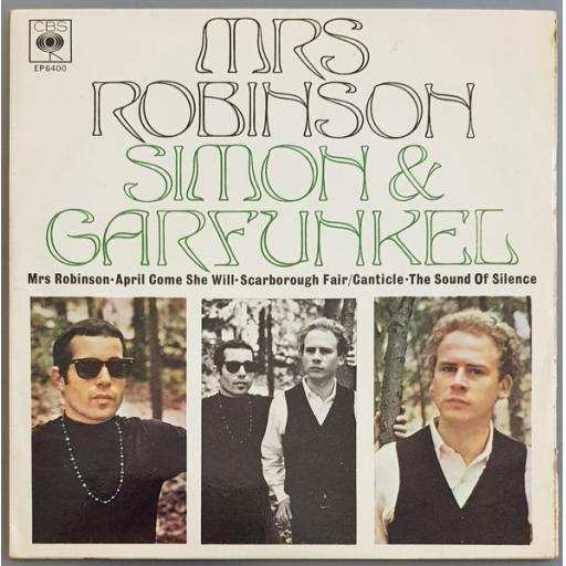 SIMON and GARFUNKLE mrs robinson. 7" vinyl 4 TRACK EP SINGLE. EP6400