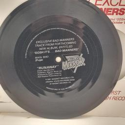 BAD MANNERS, Gosh it’s… Bad Manners, Runaway, MAGL5043, 7” FLEXIDISC