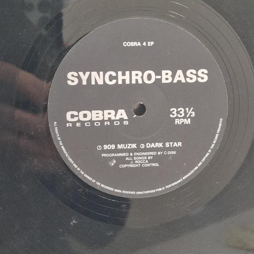 SYNCHRO-BASS, 909 Muzik, COBRA 4 EP, 12” vinyl EP