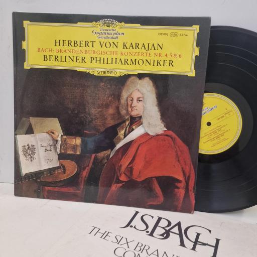 BACH, HERBERT VON KARAJAN, BERLINER PHILHARMONIKER, Brandenburgische Konzerte Nr. 4, 5 & 6, 139006, 12” vinyl LP