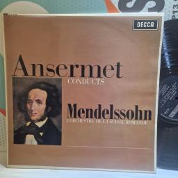 ANSERMET, MENDELSSOHN, L’ORCHESTRE DE LA SUISSE ROMANDE, Ansermet Conducts Mendelssohn, SXL 6166, 12” vinyl LP