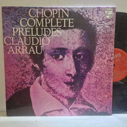 CLAUDIO ARRAU, CHOPIN, Complete preludes, 6500622, 12” vinyl LP