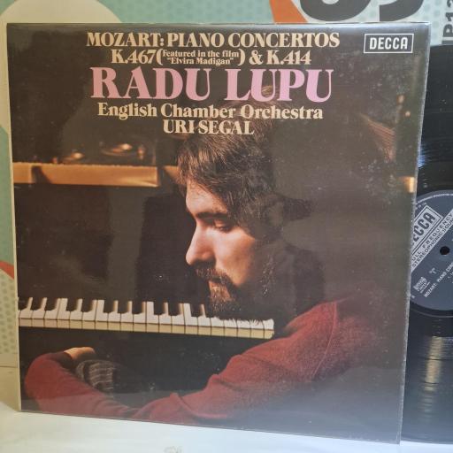 MOZART, RADU LUPU, ENGLISH CHAMBER ORCHESTRA, URI SEGAL, Piano Concertos K.467 (Featured In The Film “Elvira Madigan”) & K.414, SXL 6698, 12” vinyl LP