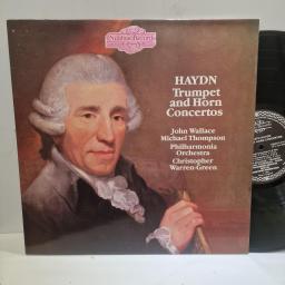HAYDN, JOHN WALLACE, MICHAEL THOMPSON, PHILHARMONIA ORCHESTRA, CHRISTOPHER WARREN-GREEN, Trumpet & Horn Concertos, NIMBUS 2141, 12” LP