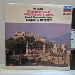 MOZART, BENJAMIN BRITTEN, ENGLISH CHAMBER ORCHESTRA, Symphony No.40, Serenata Notturna, JB 107, 12” LP