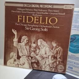 BEETHOVEN, BEHRENS, HOFMANN, SOTIN, ADAM, GHAZARIAN, KUEBLER, HOWELL, THE CHICAGO SYMPHONY ORCHESTRA & CHORUS, SIR GEORG SOLTI, Fidelo, D178D 3, 3x Vinyl Box Set