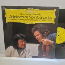 ALBAN BERG, IGOR STRAVINSKY, ITZHAK PERLMAN, BOSTON SYMPHONY ORCHESTRA, SEIJI OZAWA, Violinkonzerte + Violin Concertos, 2531 110, 12” LP