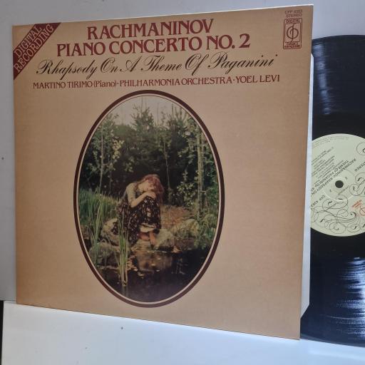 RACHMANINOV, MARTINO TIRIMO, PHILHARMONIA ORCHESTRA, YOEL LEVI, Piano Concerto No.2, Rhapsody On A Theme Of Paganini, CFP 4383, 12” LP