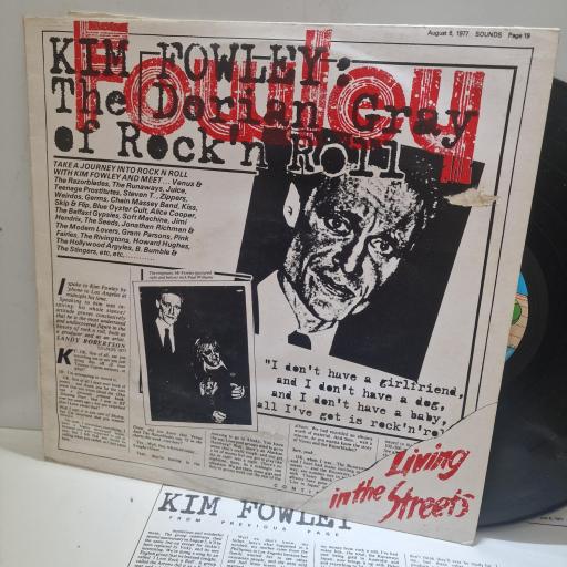 KIM FOWLEY, Living In The Streets, SNTF 755, 12” LP