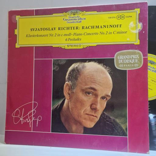 SVJATOSLAV RICHTER, RACHMANINOFF, Klavierkonzert, Nr.2 In C-moll (Piano-Concerto No.2 In C Minor / 9 Preludes), 138 076, 12” LP