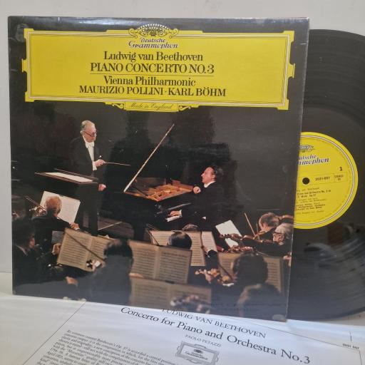 LUDWIG VAN BEETHOVEN, VIENNA PHILHARMONIC, MAURIZIO POLLINI, KARL BÖHM, Klavierkonzert (Piano Concerto No.3), 2531 057, 12” LP