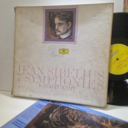 JEAN SIBELIUS, HERBERT VON KARAJAN / OKKO KAMU, BERLIN PHILHARMONIC ORCHESTRA / RADIO SYMPHONY / ORCHESTRA HELSINKI, 7 Symphonies, 6x Vinyl Box set